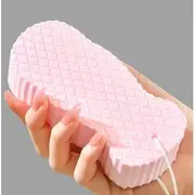 Sakura Cloud - Bath Body Scrub Sponge with Hook With Hook - 1 Pc - Pink - One Size
