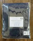 Pottery Barn Kids Quincy Cotton Canvas Blackout Curtain Panel Navy Blue 44 x 96