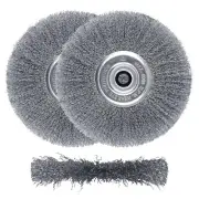 2Pcs 8 Inch Wire Wheel for Bench Grinder - High-Quality Wire Brush for Grinder,