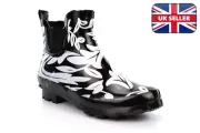 Womens Wellies Wellington Boots Ladies Low Heel Waterproof Ankle Wellingtons