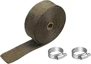 ILLITAN Fireproof Pipe Wrap with 2 Clamps Stovepipe Ribbon 5 m*5cm, 800-1200°C