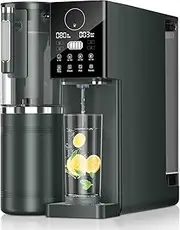 Water Purifier, Reverse Osmosis Water Filter, 8-Stage RO Filtration System, Portable Water Purifier for Kitchen, Office, RV, No Installation, Gray
