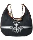 Ralph Lauren Huntley Denim Cotton Nautical Anchor Logo Hobo Bag Purse NEW w/tags