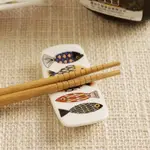 藍魚創意韓式骨瓷筷子托筷子座勺托放筷子的托陶瓷筷子架