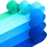 Rollos De Serpentinas De Papel Crepé Decoraciones De Colores Para Fiestas 492Ft