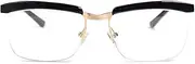 [EAREADA] Legend Movie Men Optical Glasses For Men Square Black Clear Lens Half Frame Eyeglasses