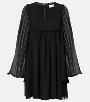 [Chloe] Chloé Silk minidress AU 8 black