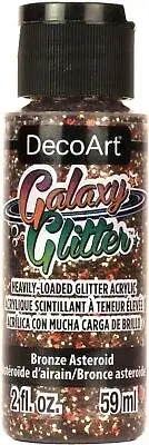 DecoArt Galaxy Glitter Acrylic Paint 2oz Asteroid - Bronze