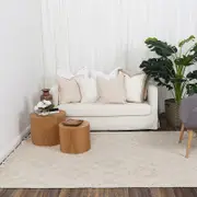 Brand Ventures Diego Geometric Beige Wool Rug DIEG04