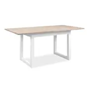 Houston Extendable Dining Table 120-160cm White and Oak