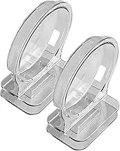 Cabilock 2Pcs Floating Wall Shelf for Camera Transparent Adhesive Mini Storage Display Shelves Easy Installation Wall Mounted Stand for Security Camera Router Monitor