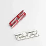 3D Metal Black White Red Logo SS Emblem Car Fender Badge Trunk Decal For Chevrolet Camaro SS Sticker Accessories