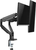 Ergovida Black Gas Spring Dual Monitor Arms