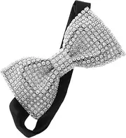 [WRITWAA] Wedding Bowtie Men's Sequin Rhinestone Bow Tie Pre-tied for Banquet Groom's and