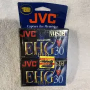JVC Camcorder Tape VHS-C 90 Minute Hi-Fi EHG TC-30 2 Pk
