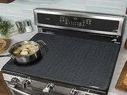 ONNIXZ Electric Stove Cover Mat- 28 x 20 Premium Silicone Mat for Glass Stove Top, No Crease Ceramic Cooktop Mat, RV Range Stovetop Protector Mat, XL Dish Drying Mats for Counter (Black, 28x20)