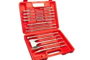 TOPEX 17 Piece SDS PLUS Rotary Hammer Drill Bits Set & Chisel Bits Hole Tool Set