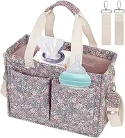 Diaper Bag, Stroller Organizer | Lightweight Stroller Bag | Travel Accessories for Stroller Bag, Storage Container for Diapers, Wipes and Toys, purple, Consulte la descripción