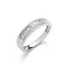 0.33ct Princess Cut Diamond Eternity Ring White Gold