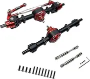 RC Car Part Front and Rear Axle, RC Metal Axle with Shaft for LC79, MN82 1/12 RC Car, Black