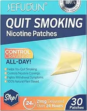 Quit Smoking Patches, Step 1 to Quit Smoking, Nicotine Transdermal System Patch, Smoking Aid to Help Quit Smoking 30 Patches.