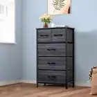 5 Drawers Dresser Tall Dresser Chest of Drawer Storage Organizer for Bedroom