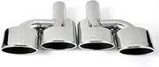 304 Stainless Steel Rear Exhaust Muffler Tips Tip Silver Compatible For Mercedes Benz AMG C-Class W204 C180 C200 C63