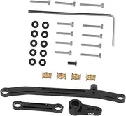 KOMBIUDA 1/12 Scale Metal Rc Car Steering Rod Upgrade Kit for Scx24 Silent and Smooth Black