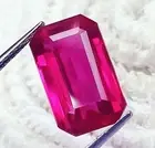 Natural Blood Red Ruby 13.60 Ct Emerald Shape Loose Gemstone Certified