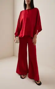 [By Malene Birger] Lucee Satin Wide-Leg Pants