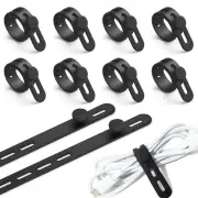 Silicone Cable Ties - Cord Organizer, Reusable Cord Ties Management with Lock...