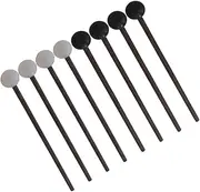 Kisangel 4 Pairs Steel Drum Mallets with Wooden Handles Rubber Drumsticks for Percussion Instruments for Tongue Drums Marimbas Xylophones and More