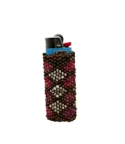 Beaded Lighter Case/ Cover Handmade Diamond Pattern