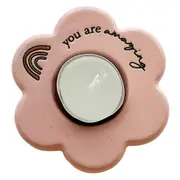 Urban You are Amazing Daisy Tealight Holder Gift Keepsake Present Ceramic