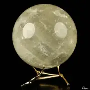 Gemstone 3.1" Citrine Hand Carved Crystal Ball/Sphere, Crystal Healing