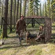 360 Degree See Hunting Blind Side Fully Open Door for 2-3 Person Hunting Stool