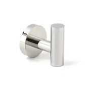Chrome Round Robe Hook Hanger Organizer Bathroom Stainless Steel Accessory Kit