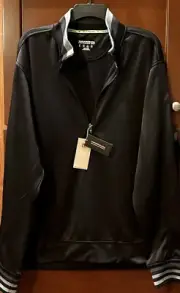 Hawke & Co Fleece Performance Golf Pro Series 1/2 Zip Outerwear Size XL Black