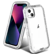 For Apple iPhone 13 Transparent Defender Slim Polycarbonate Case Cover (Clear)