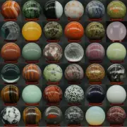 40MM Wholesale Natural Gemstone Sphere Crystal Reiki Healing Globe Ball / Stand