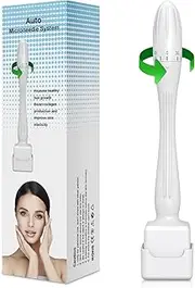 Derma Roller - Adjustable Microneedling Pen Derma Stamp for Hair, Beard Growth - Amazing Skin Pen for Face, Made of Titanium Alloy (100A)
