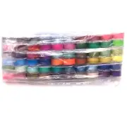 PeavyTailor 60 Pcs/Colors Prewound Sewing Bobbins (40 Weight Polyester Thread)