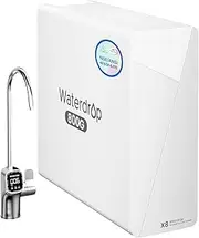 Waterdrop Reverse Osmosis Water Filter System, 800 GPD Under Sink Water Filter, 9-Stage Filtration Undersink Tankless Reverse Osmosis Water Purifier, NSF/ANSI 42&58&372 Certified, Reduce PFAS, WD-X8