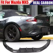 REAL CARBON Rear Bumper Diffuser Lip Spoiler For Mazda MX5 MX-5 Miata ND 2016-24 (for: Mazda)