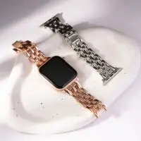 在飛比找momo購物網優惠-【W.wear】Apple watch-水波紋鏤空錶帶(蘋果