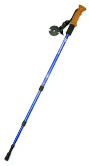 1 Pair Hammers Trekking Poles Hiking Sticks w/ Cork grip Mud disk Compass NEW