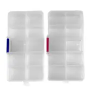 10-grid Clear Storage Box with Adjustable Partition Interlayer Container