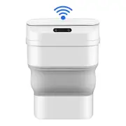Catzon 17.5L Foldable Trash Can with Lid Touchless Motion Sensor for Kitchen -Grey