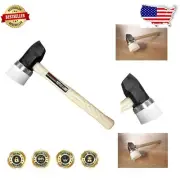 4 lbs Iron White Capped Rubber Mallet for Flooring Nailers - Hickory Grip