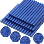 40 Pcs Glue Gun Sealing Wax Sticks for Wax Seal Stamp, Navy Blue Sealing Glue...